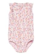 Suit Ns Aop Bodies Sleeveless Bodies Pink Minymo