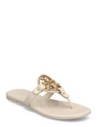 Metal Miller Soft Designers Sandals Flat Cream Tory Burch