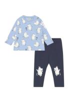 Set Top Leggings Moomin Sets Sets With Long-sleeved T-shirt Blue Lindex