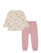 Set Top Trousers Back Focus Sets Sets With Long-sleeved T-shirt Pink Lindex