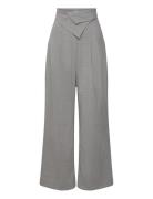 Folded Waist Tailoring Trousers Designers Trousers Wide Leg Grey Les Coyotes De Paris