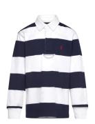 The Iconic Rugby Shirt Tops T-shirts Polo Shirts Long-sleeved Polo Shirts White Ralph Lauren Kids