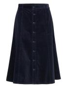 Button-Front Corduroy A-Line Skirt Skirts Knee-length & Midi Skirts Navy Polo Ralph Lauren