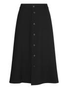 Wool Crepe Butt D Skirt Skirts Knee-length & Midi Skirts Black Polo Ralph Lauren