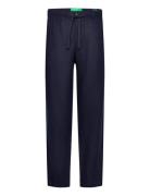 Trousers Bottoms Trousers Linen Trousers Navy United Colors Of Benetton