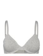 Core Unlined Demi Bra Lingerie Bras & Tops T-shirt Bras Grey Organic Basics