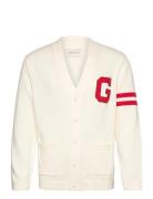 Gant Varsity Cardigan Tops Knitwear Cardigans White GANT