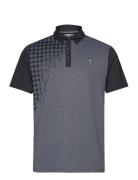 Asymmetrical Pete Gingham Colour Block Polo Sport Men Sport Clothing Sport Tops Sport Polos Sport Short-sleeved Polos Grey Original Penguin Golf