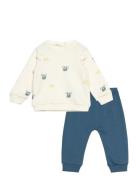 Set Sweater+Trousers Sets Sets With Long-sleeved T-shirt Blue United Colors Of Benetton