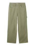 Baggy Work Wear Pants Bottoms Jeans Loose Jeans Khaki Green Tom Tailor