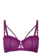 Monogram Half-Cup Balcony Bra Lingerie Bras & Tops Balc Tte Bras Purple CHANTELLE