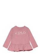 Logo Cotton Tee & Floral Legging Set Sets Sets With Long-sleeved T-shirt Pink Ralph Lauren Baby