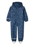 Nmmdry10 Rain Suit W Fleece Fo Outerwear Coveralls Rainwear Coveralls Navy Name It