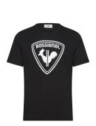 Logo Rossi Tee Sport Men Men Sports Clothes Sport Tops Sport T-Skjorte Black ROSSIGNOL