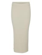 Yasmavi Hw Ankle Knit Skirt - D2D Skirts Knee-length & Midi Skirts Cream YAS