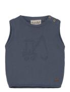 Vest Knit Tops Vests Blue Minymo