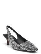 Stb-Maxine Slingback Crystal Shoes Sling Backs Heeled Slingbacks Silver Shoe The Bear