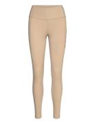 Thadea W Pocket Tights Sport Women Sport Clothing Sport Tights Sport Training Tights Beige Endurance