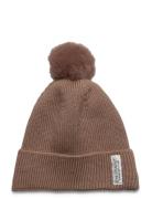 Beenie W. Fake Fur W. Lining Accessories Headwear Hats Winter Hats Brown En Fant