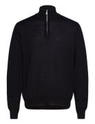 Marlon Half Zip Designers Knitwear Half Zip Jumpers Navy Oscar Jacobson