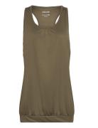 Women Sports Top Sport Women Sport Clothing Sports Tops & T-shirts Sport Tank Tops Khaki Green ZEBDIA