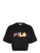 Beuna Cropped Graphic Tee Sport Women Sport Clothing Sports Tops & T-shirts Sport T-Skjorte Black FILA