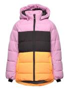 Ski Jacket - Colorblock -Quilt Outerwear Snow-ski Clothing Snow-ski Jacket Pink Color Kids