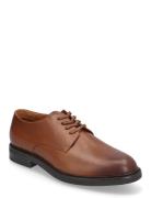 Asher Burnished Leather Derby Shoe Shoes Business Derby Shoes Brown Polo Ralph Lauren