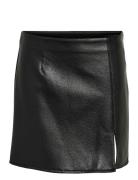 Nmeileen Clara Penny Hw Slit Skirt Wvn Skirts Short Skirts Black NOISY MAY