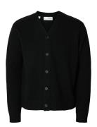 Slhcody Ls Knit Relaxed Cardigan Tops Knitwear Cardigans Black Selected Homme