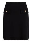 Viscose-Blend Knitted Short Skirt, Simona Skirts Short Skirts Black Ivo Nikkolo