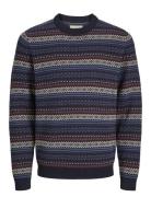 Jprblunorwegian Knit Crew Neck Tops Knitwear Round Necks Navy Jack & J S