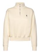 Fleece Quarter-Zip Tops Sweatshirts & Hoodies Sweatshirts Cream Polo Ralph Lauren