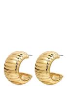 Remy Ridged Hoops- Gold Accessories Jewellery Earrings Hoops Gold LUV AJ