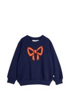 Bow Application Sweatshirt Tops Sweatshirts & Hoodies Sweatshirts Navy Mini Rodini