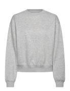 Essence Standard Sweatshirt Tops Sweatshirts & Hoodies Sweatshirts Grey Weekday