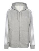 W 3S Fl Fz Hd Sport Sweatshirts & Hoodies Hoodies Grey Adidas Sportswear