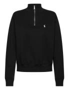 Fleece Quarter-Zip Tops Sweatshirts & Hoodies Sweatshirts Black Polo Ralph Lauren