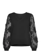 Vmemmaly Ls V- Neck 2-Way Top Jrs Ga Tops T-shirts & Tops Long-sleeved Black Vero Moda