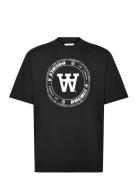 Asa Tirewall T-Shirt Gots Tops T-Kortærmet Skjorte Black Double A By Wood Wood