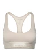 Unlined Bralette Lingerie Bras & Tops Soft Bras Tank Top Bras Cream Calvin Klein