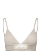 Lightly Lined Triangle Lingerie Bras & Tops Soft Bras Bralette Cream Calvin Klein