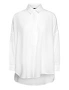 Caprina Crepe Ls Button Shirt Tops Shirts Long-sleeved White French Connection