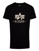 Basic T-Shirt Foil Print Designers T-Kortærmet Skjorte Black Alpha Industries