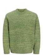 Jorwinter Space Dye Knit Styd Aw24 Tops Knitwear Round Necks Green Jack & J S