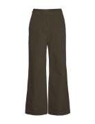 Mschgeggo Hw Pants Bottoms Trousers Wide Leg Khaki Green MSCH Copenhagen