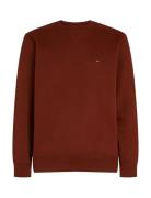 Ess Seasonal Fleece Crewneck Tops Sweatshirts & Hoodies Sweatshirts Burgundy Tommy Hilfiger