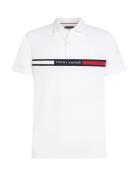 Hilfiger Chest Insert Reg Polo Tops Polos Short-sleeved White Tommy Hilfiger