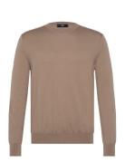 100% Wool Medium-Knit Sweater Tops Knitwear Round Necks Beige Mango