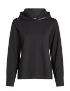 Logo Elastic Milano Hoodie Tops Sweatshirts & Hoodies Hoodies Black Calvin Klein Jeans